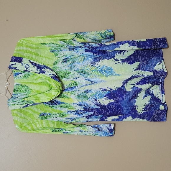 Boho Chic half zip front light hoodie, size M, 21 in pit/pit, great condition - Picture 5 of 5